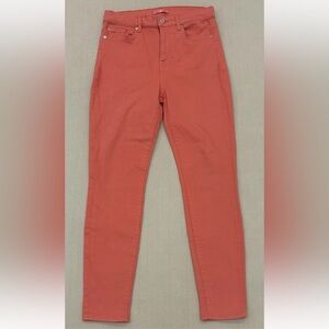 7 For All Mankind Women’s Skinny Jeans High Rise Stretch Pink Size 28